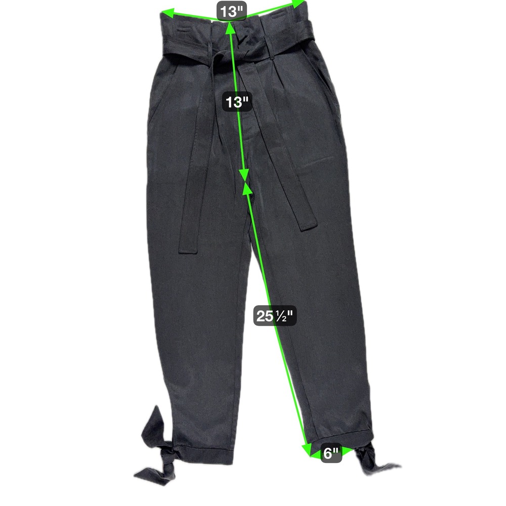 Reformation Avalon Paperbag Waist Pants‎ Trousers 2 Petite Relaxed Fit Going Out - Picture 3 of 10